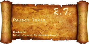 Rausch Tekla névjegykártya
